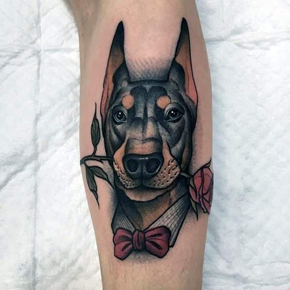 Dobermann tattoo 15