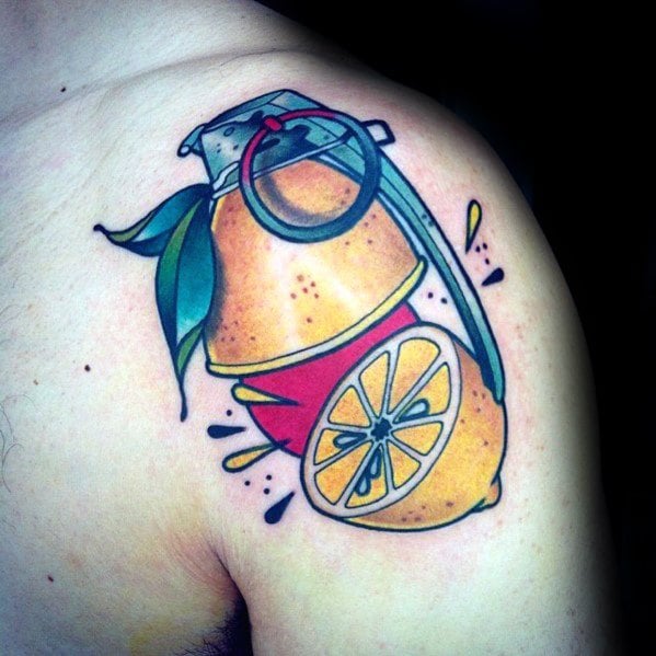 Zitrone tattoo mann 01