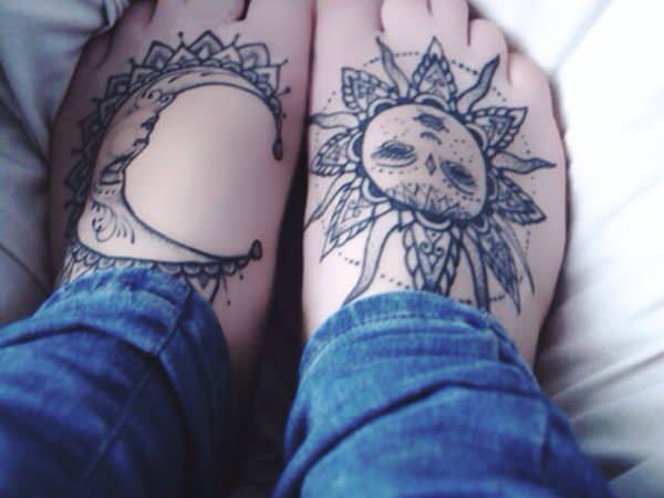 Sonne und Monds tattoo 125