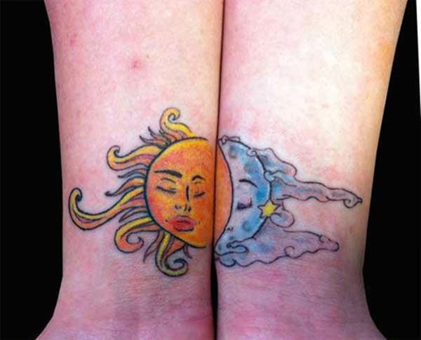 Sonne und Monds tattoo 150