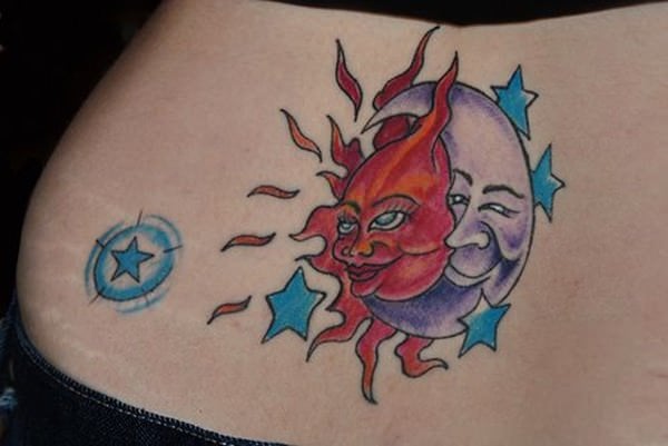 Sonne und Monds tattoo 160