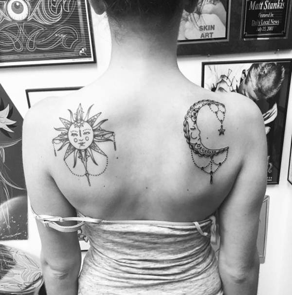 Sonne und Monds tattoo 184