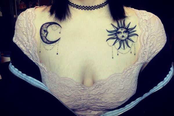 Sonne und Monds tattoo 190