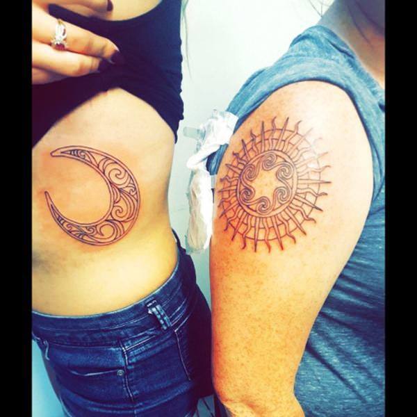 Sonne und Monds tattoo 201