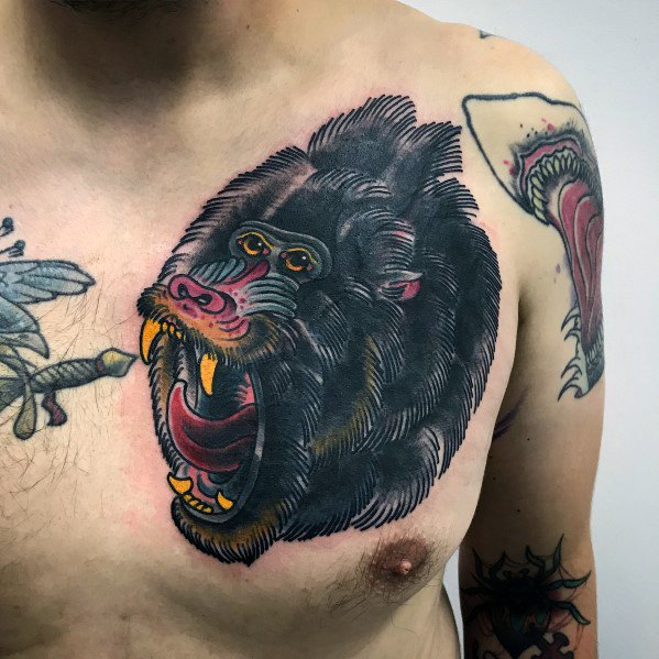 pavian babuine tattoo 07
