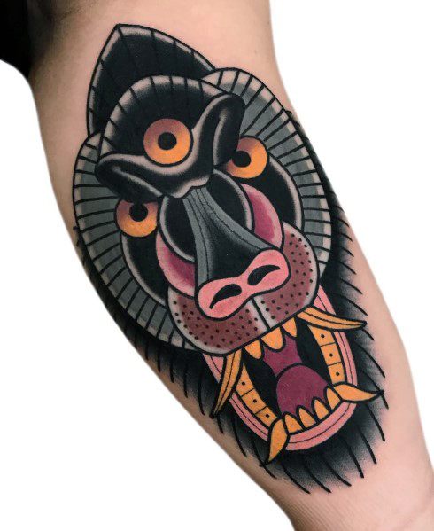 pavian babuine tattoo 103