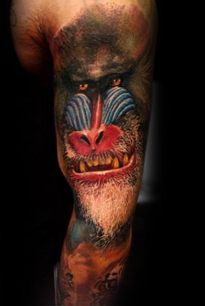 pavian babuine tattoo 115
