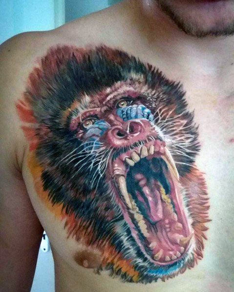 pavian babuine tattoo 21