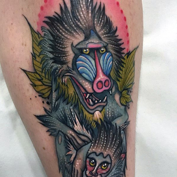 pavian babuine tattoo 45