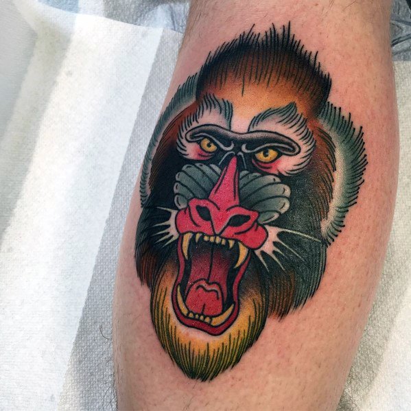 pavian babuine tattoo 51