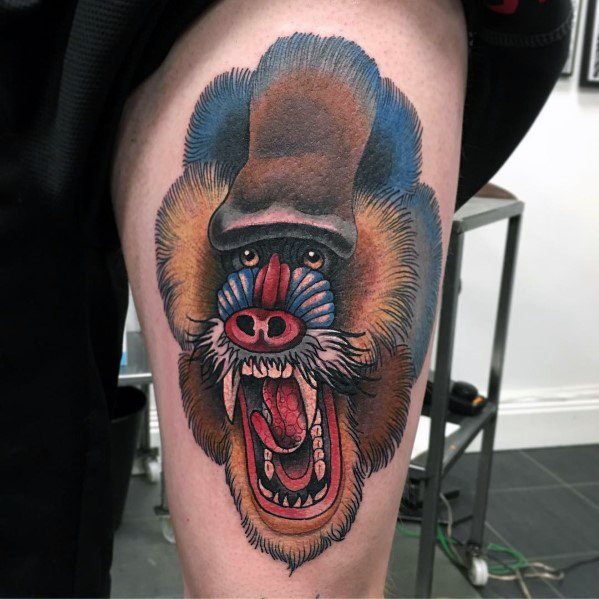 pavian babuine tattoo 65