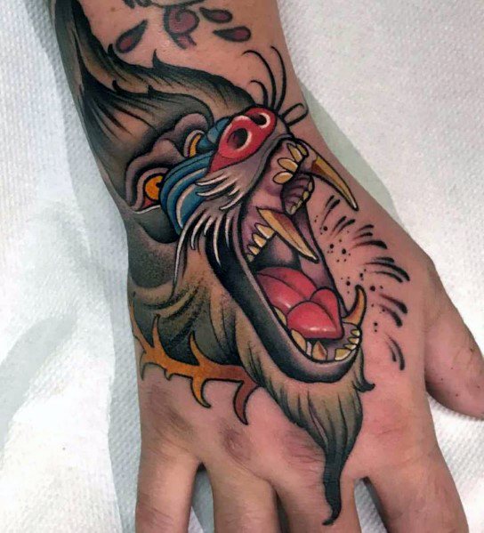 pavian babuine tattoo 97