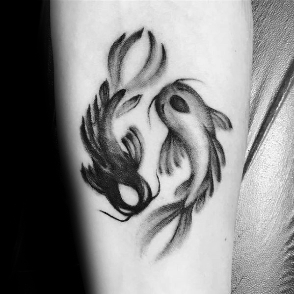 Koi-Fischen Yin-Yang bilden tattoo 42