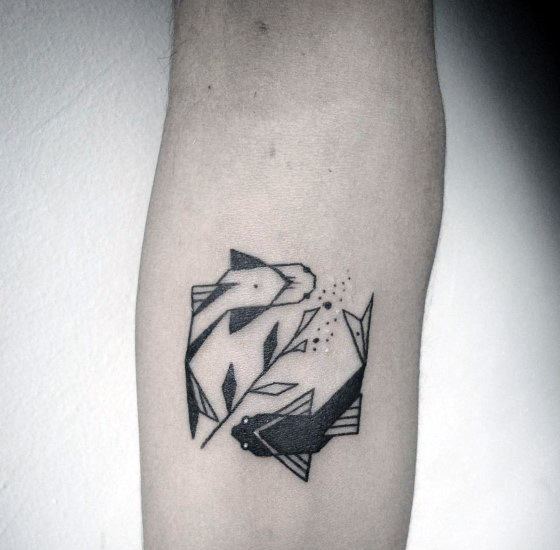 Koi-Fischen Yin-Yang bilden tattoo 50