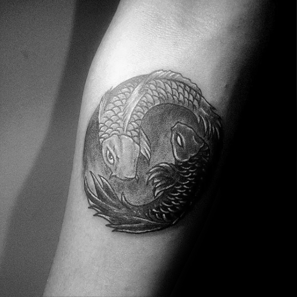 Koi-Fischen Yin-Yang bilden tattoo 66