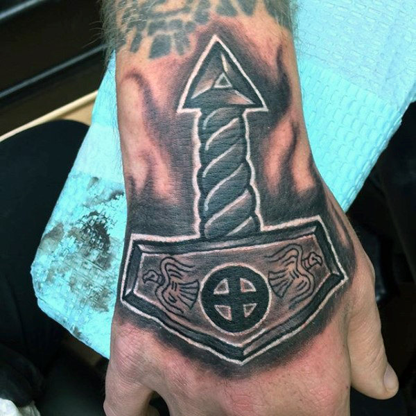 mjolnir hammer tattoo 123