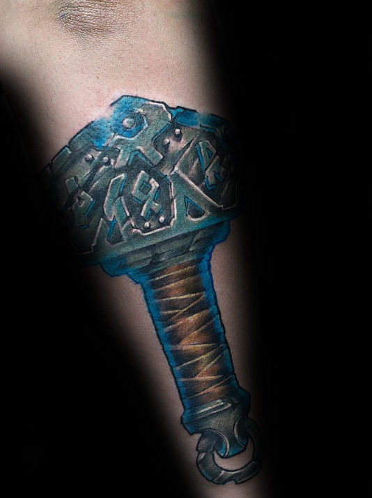 mjolnir hammer tattoo 133