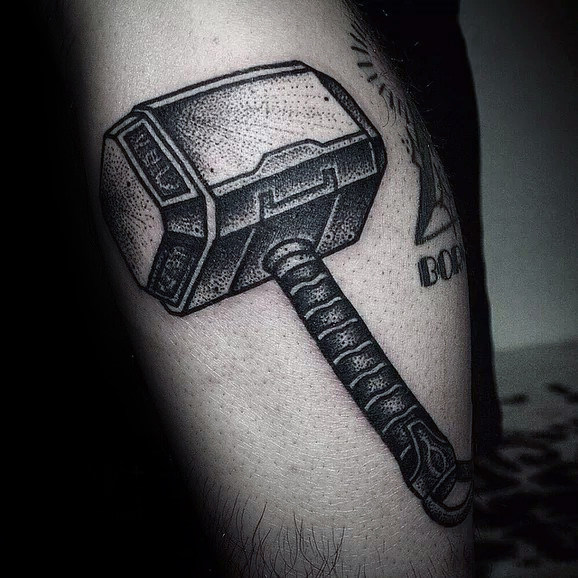 mjolnir hammer tattoo 17