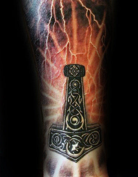 mjolnir hammer tattoo 23