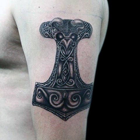 mjolnir hammer tattoo 43