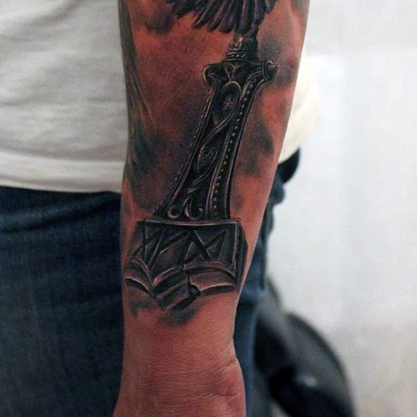 mjolnir hammer tattoo 51