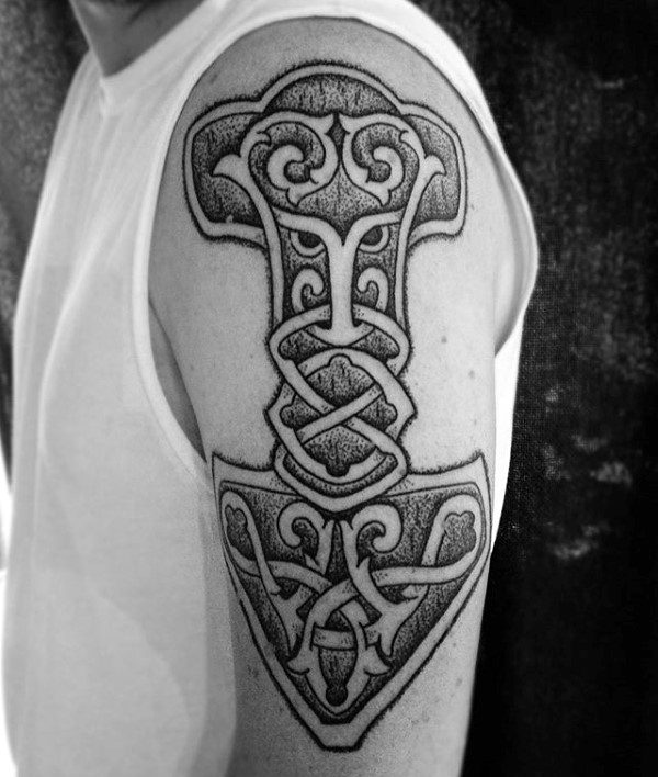mjolnir hammer tattoo 71