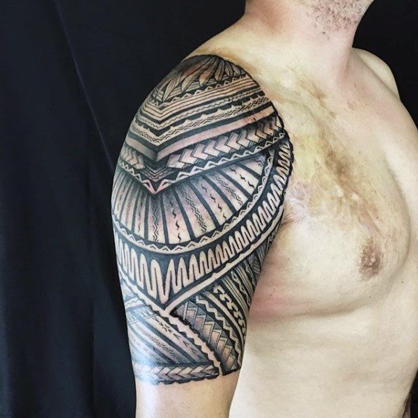 halber arm tribal tattoo mann 10