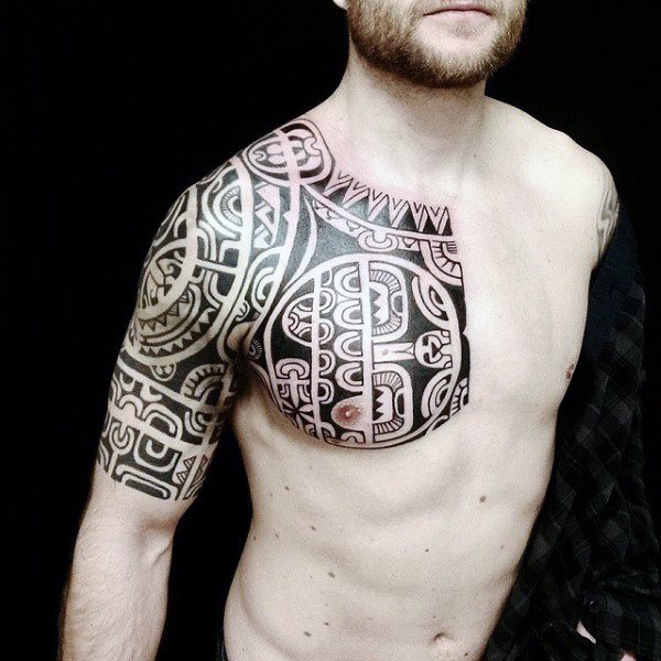 halber arm tribal tattoo mann 16