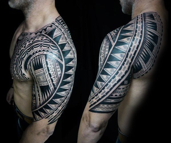halber arm tribal tattoo mann 21