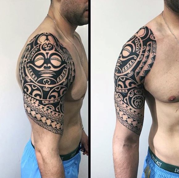 halber arm tribal tattoo mann 22
