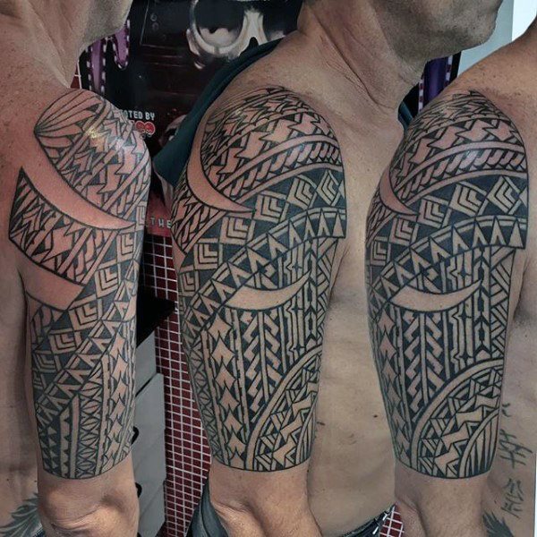 halber arm tribal tattoo mann 24