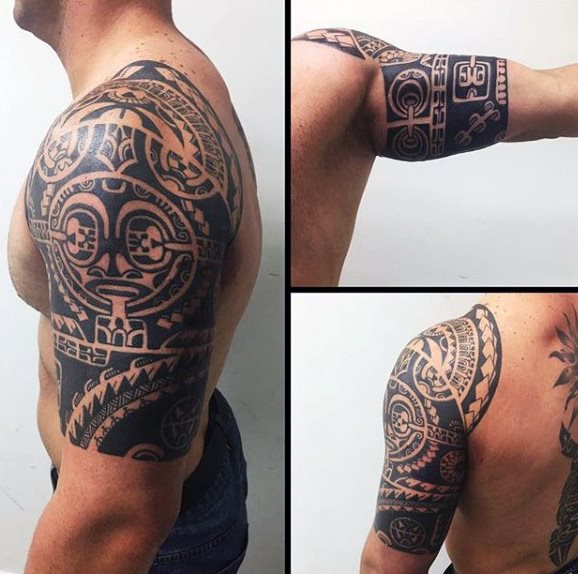 halber arm tribal tattoo mann 27