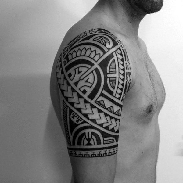 halber arm tribal tattoo mann 33