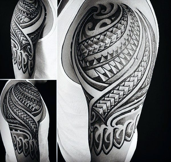 halber arm tribal tattoo mann 37