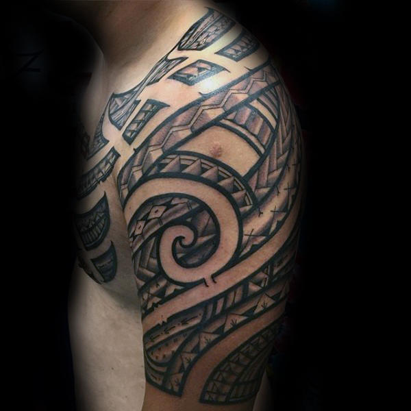 halber arm tribal tattoo mann 71