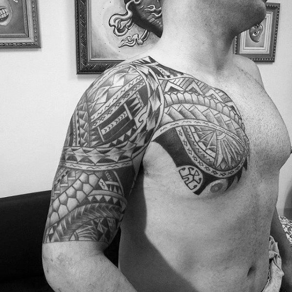 halber arm tribal tattoo mann 72