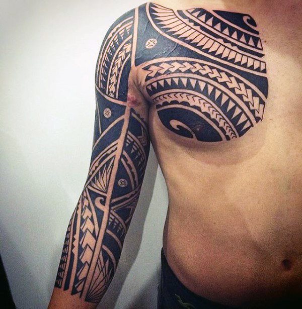 halber arm tribal tattoo mann 73