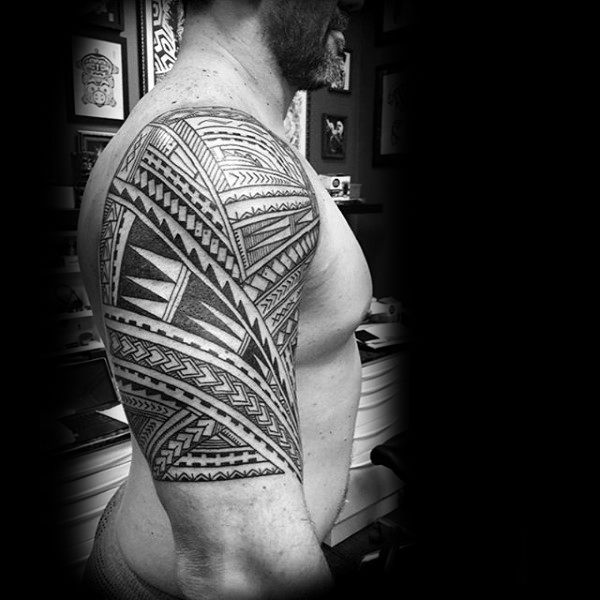halber arm tribal tattoo mann 74
