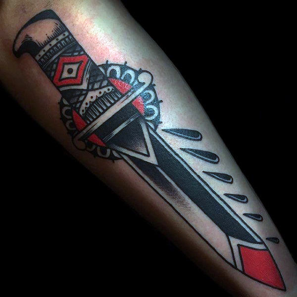 Messer tattoo 254