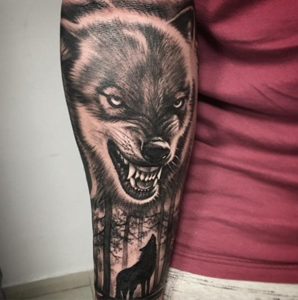 wolf tattoo 485