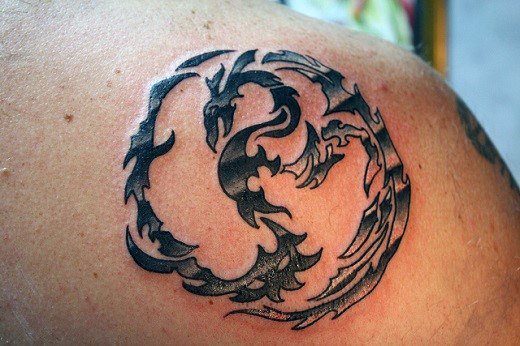 yin yang symbole tattoo 23