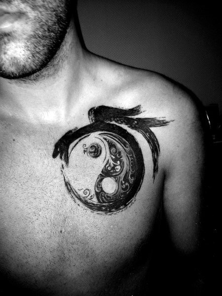 yin yang symbole tattoo 79