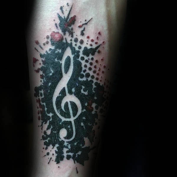 violinschlussel tattoo 109