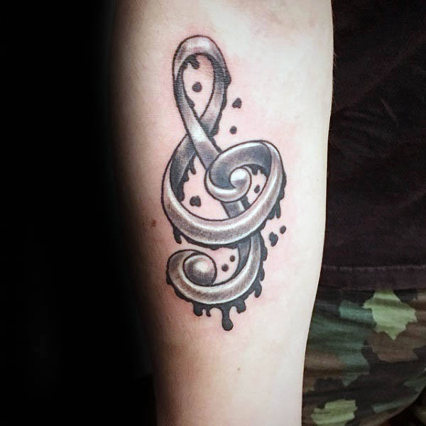 violinschlussel tattoo 39