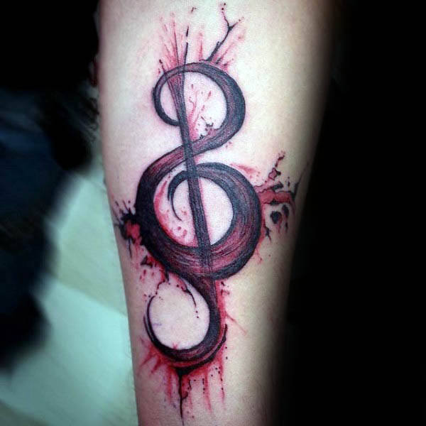 violinschlussel tattoo 55