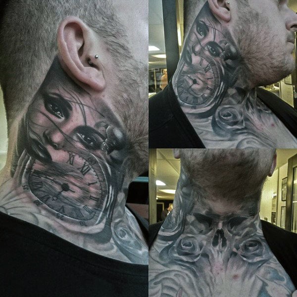 kehlen hals tattoo 132