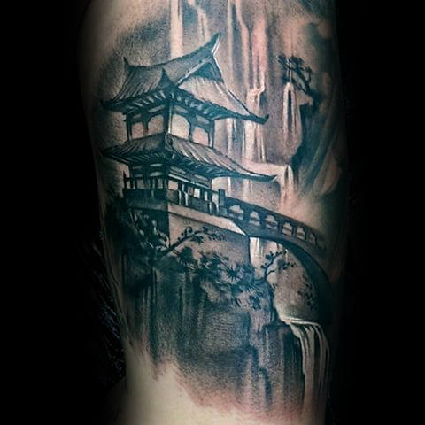 japanischer tempel schreine tattoo 03