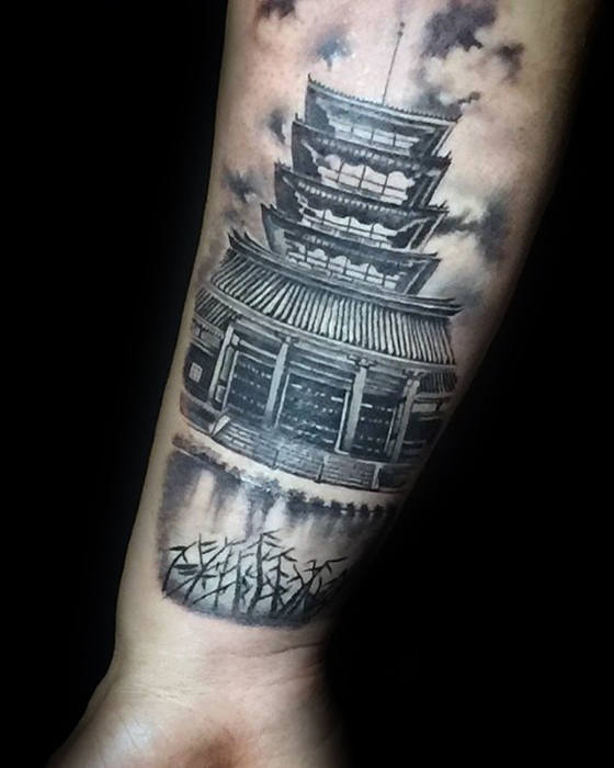 japanischer tempel schreine tattoo 21