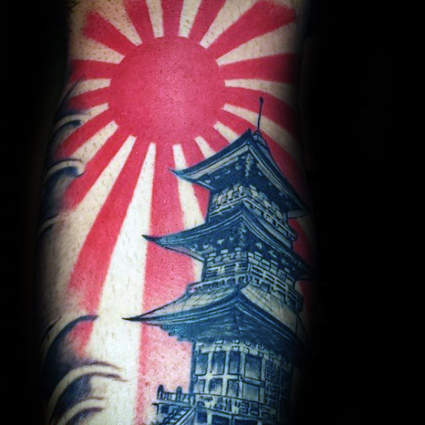 japanischer tempel schreine tattoo 59