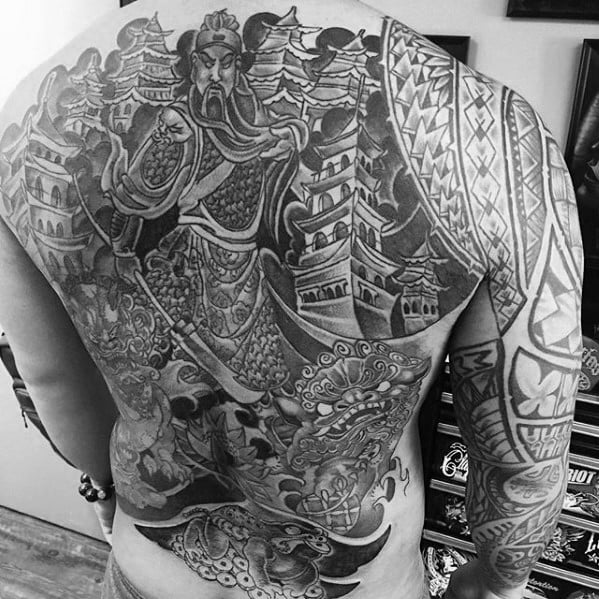 japanischer tempel schreine tattoo 69